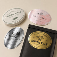 Custom Single Oval Stickers