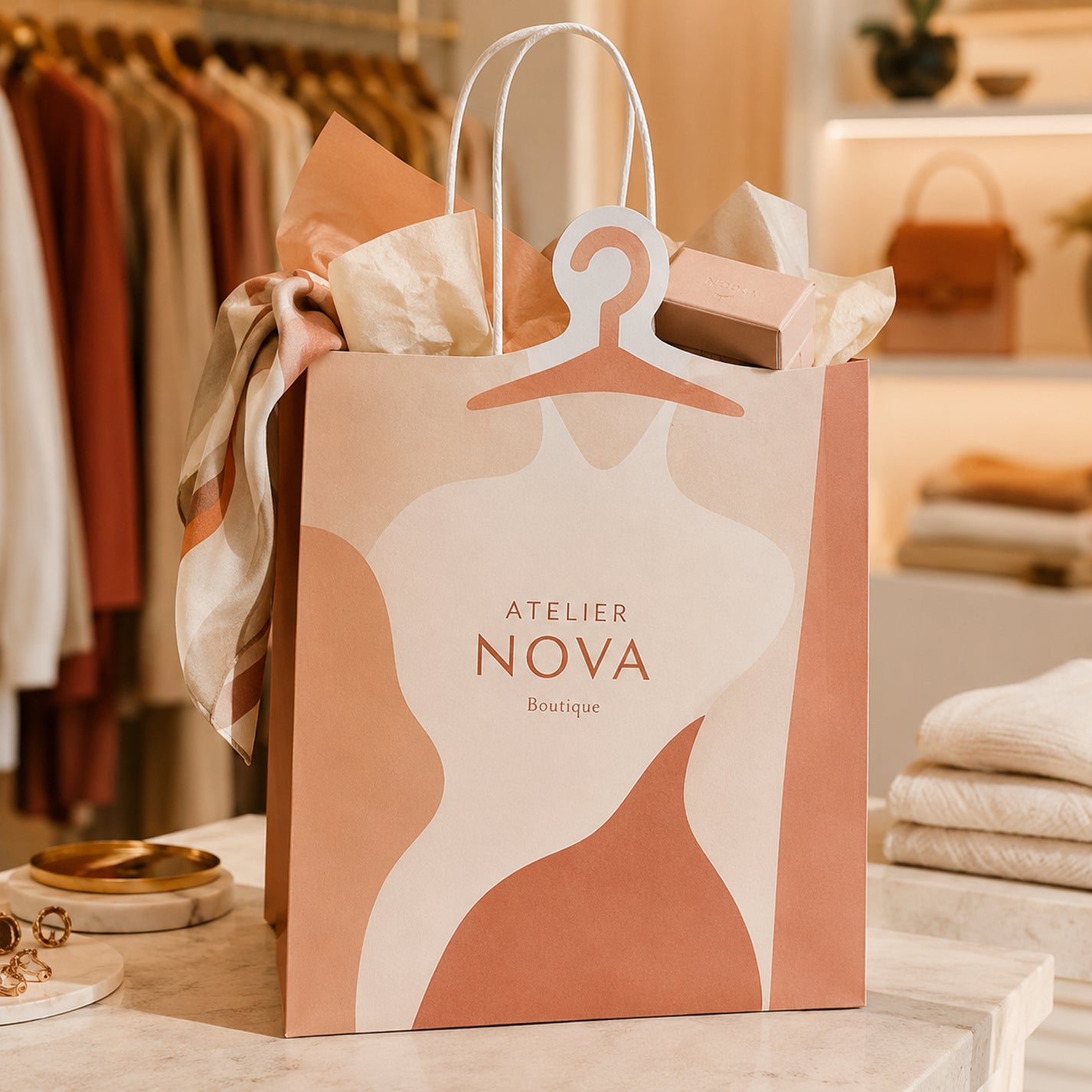 Custom Die Cut Paper Bags