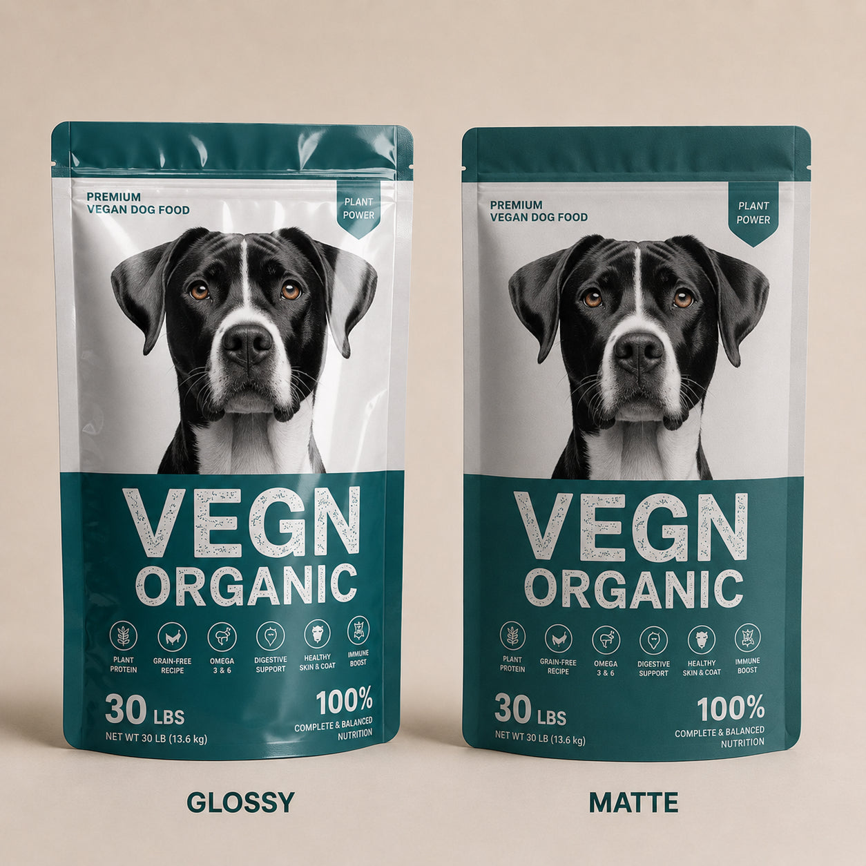 Custom Stand Up Dog Food Bags with Zipper