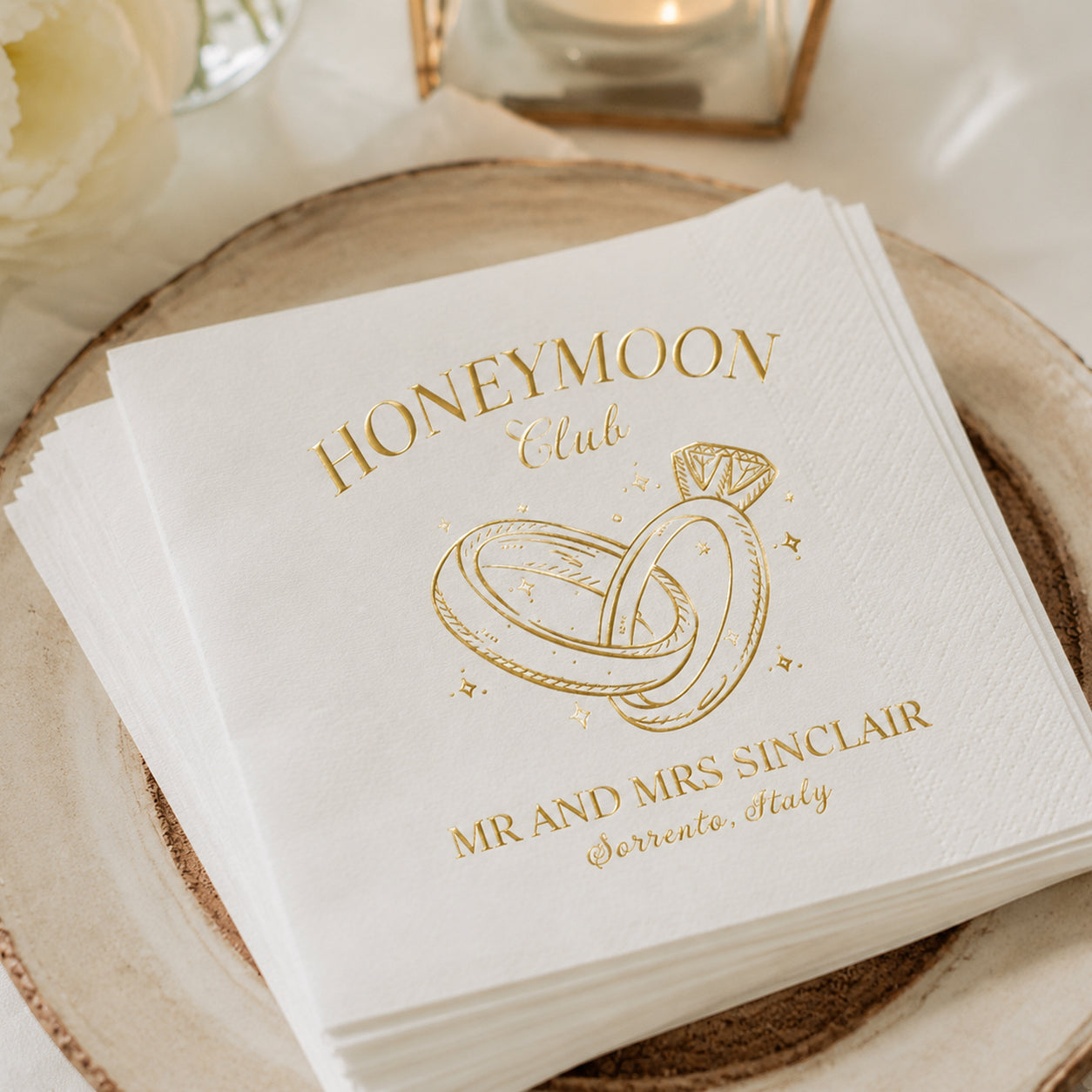 Custom Foil Stamped Napkins