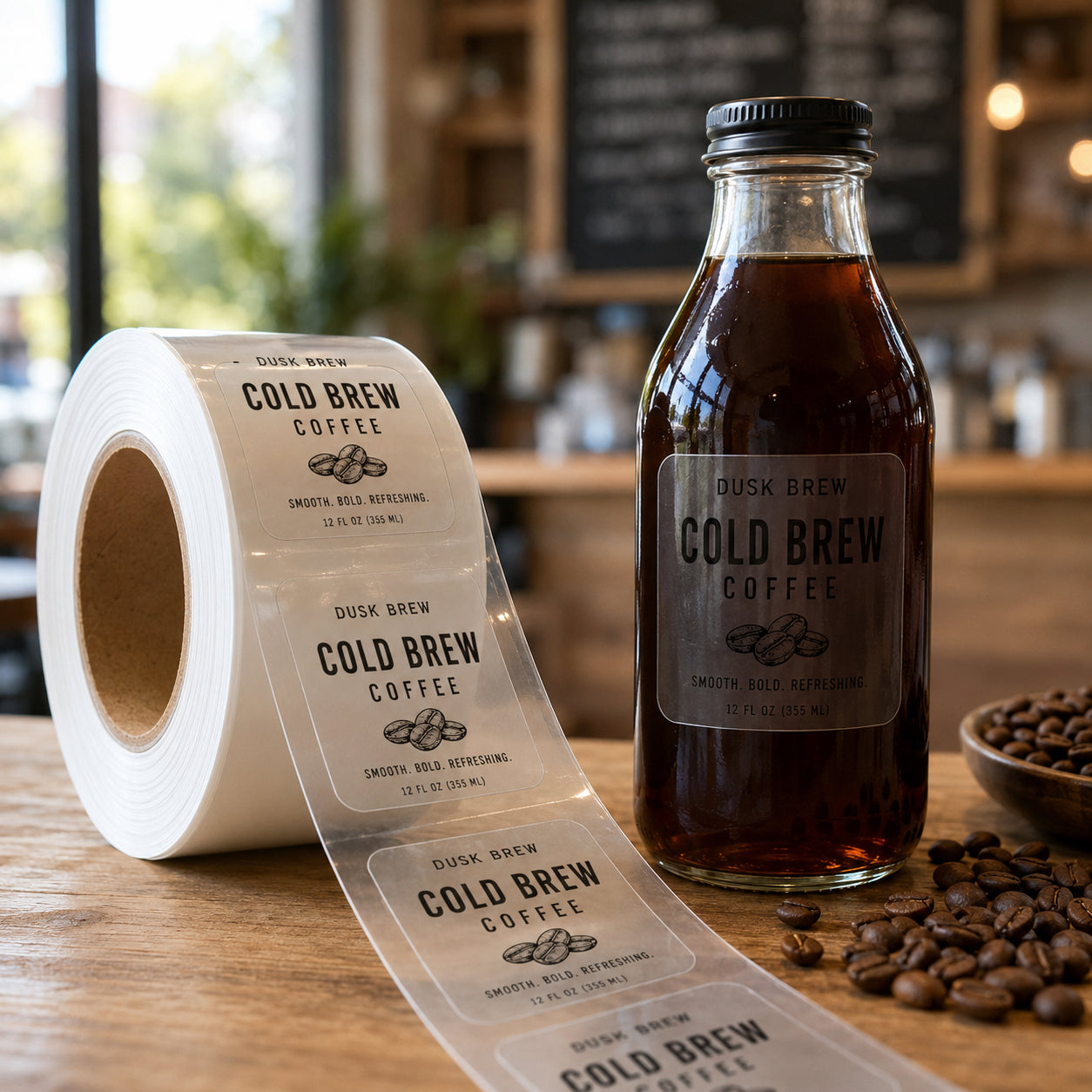 Custom Rounded Square Roll Labels