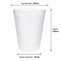 Custom 16oz PP Frosted Stadium Cups with Logo
