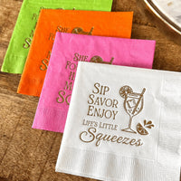 Custom Foil Stamped Napkins