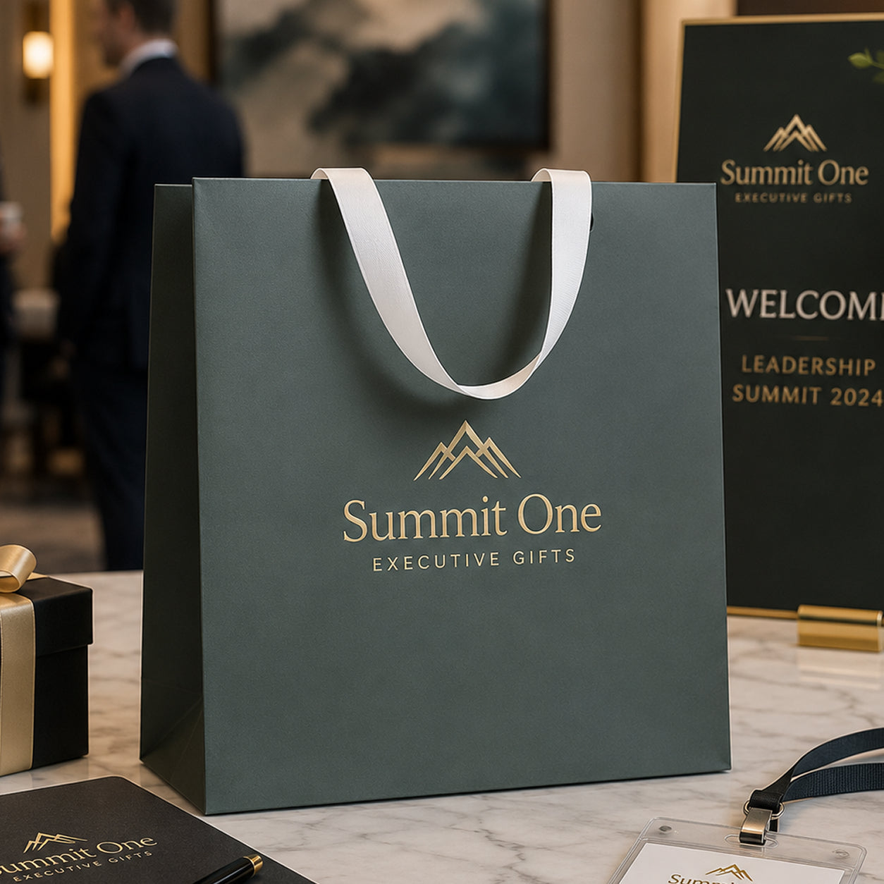 Custom Paper Gift Bags with Ribbon Handles