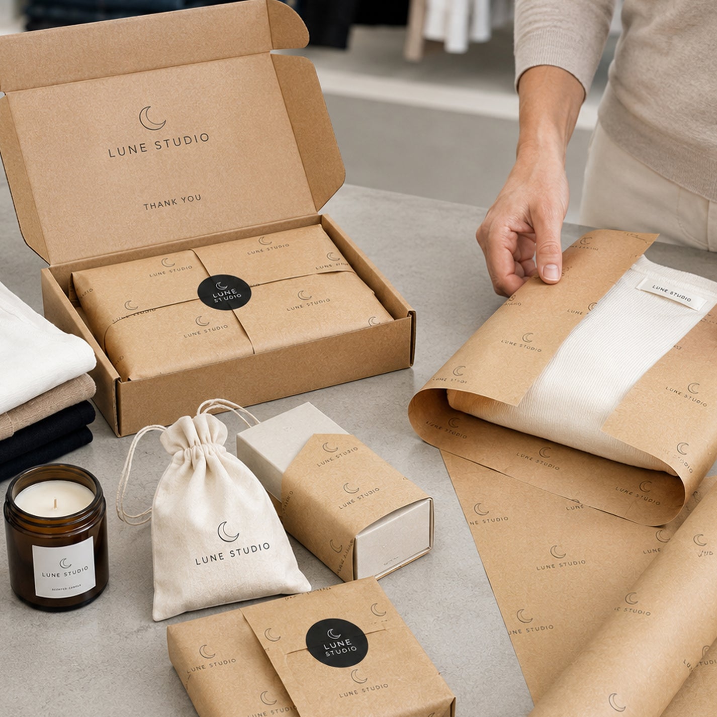 Custom Printed Kraft Wrapping Paper