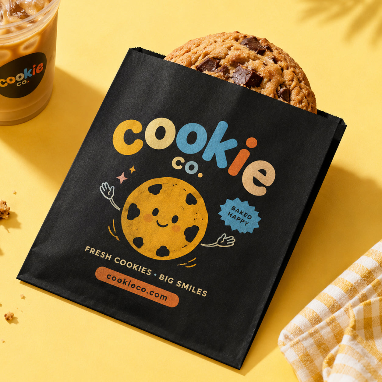Custom Multicolor Bakery Paper Bags for Cookies