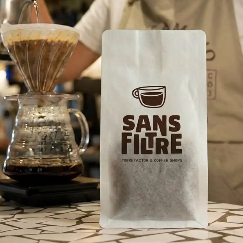 Custom Vertical Tissue Paper Coffee Bag