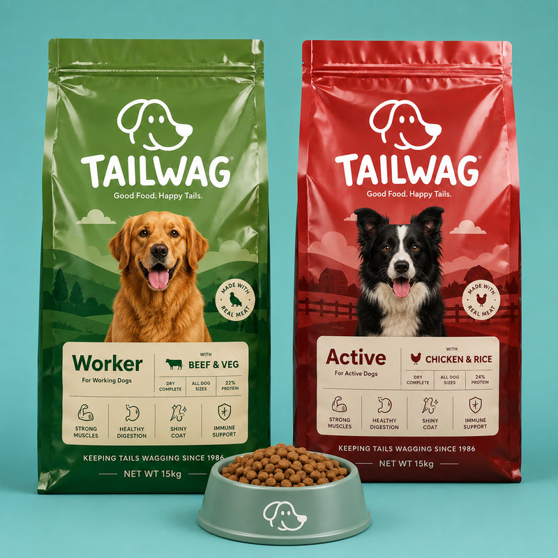 Custom Flat Bottom Dog Food Bags with Zipper