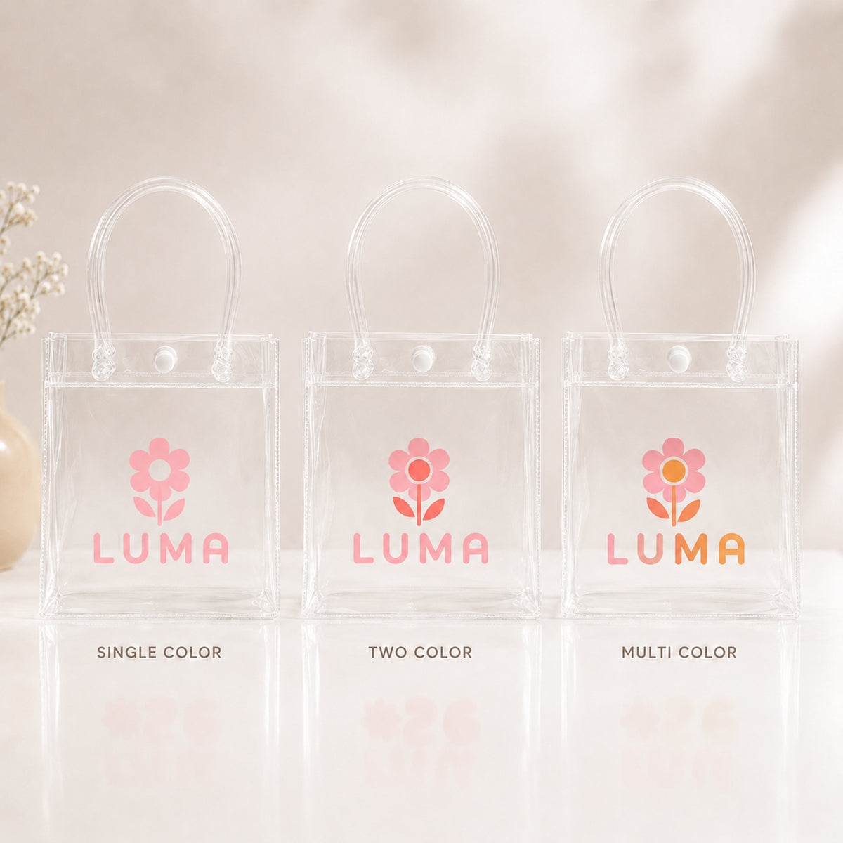 Custom Clear Mini Gift Bags