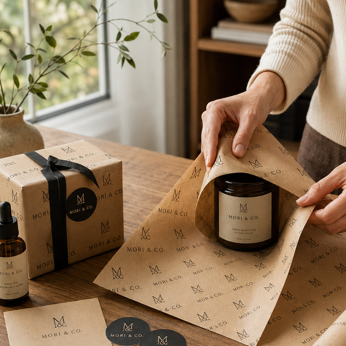 Custom Printed Kraft Wrapping Paper