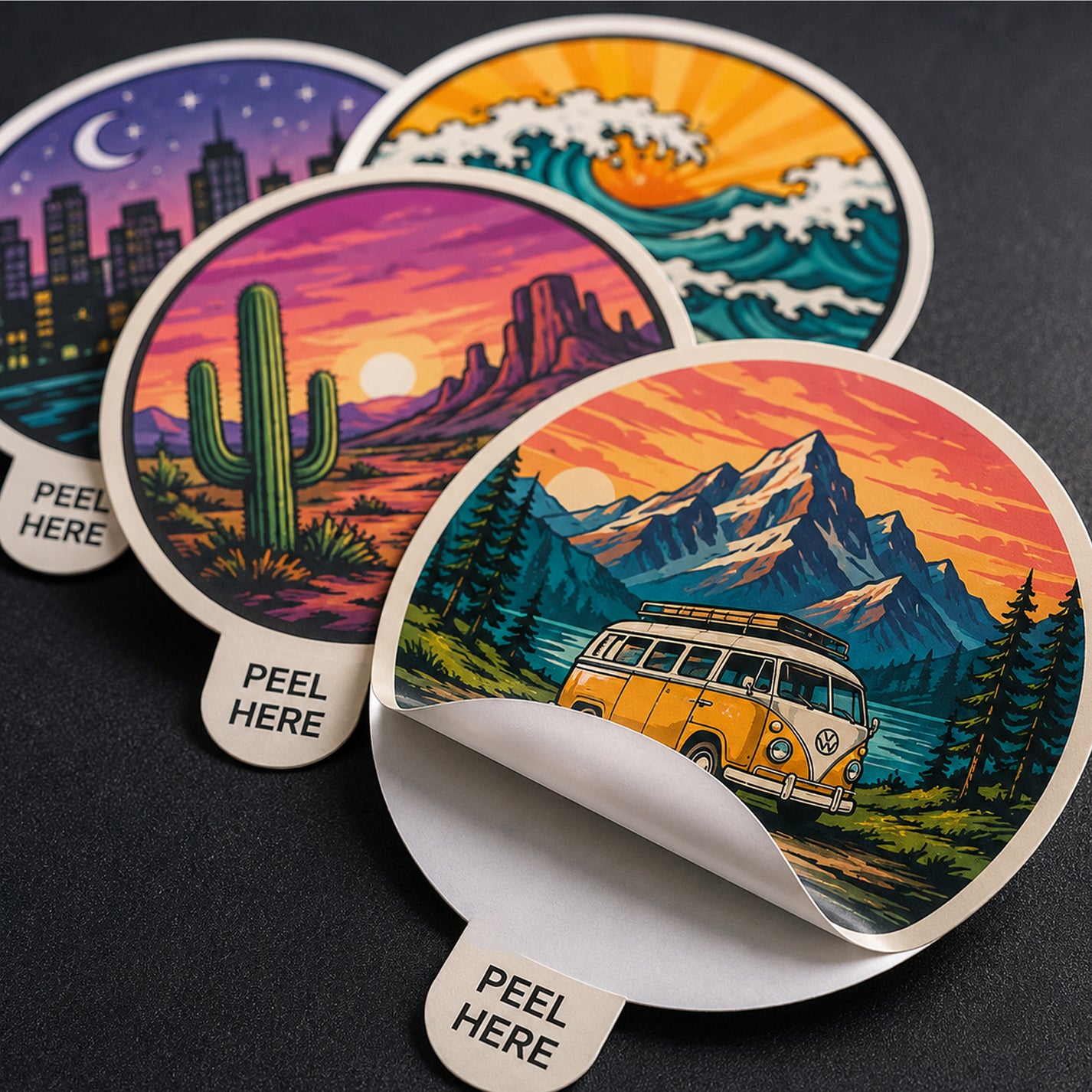 Custom Easy Peel Die Cut Stickers