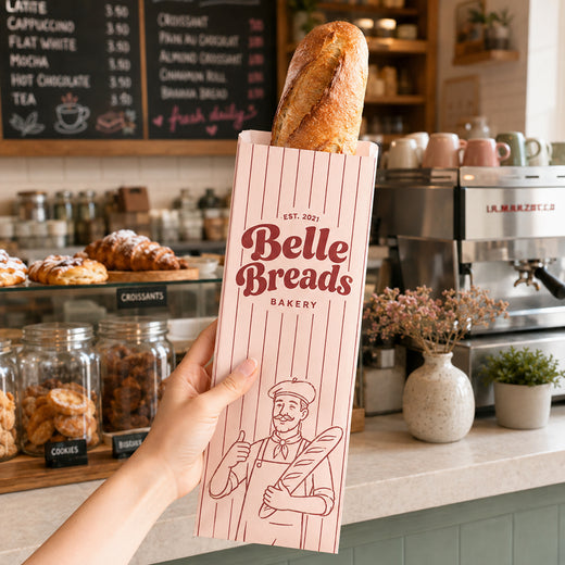 Custom Baguette Bread Bags with Window