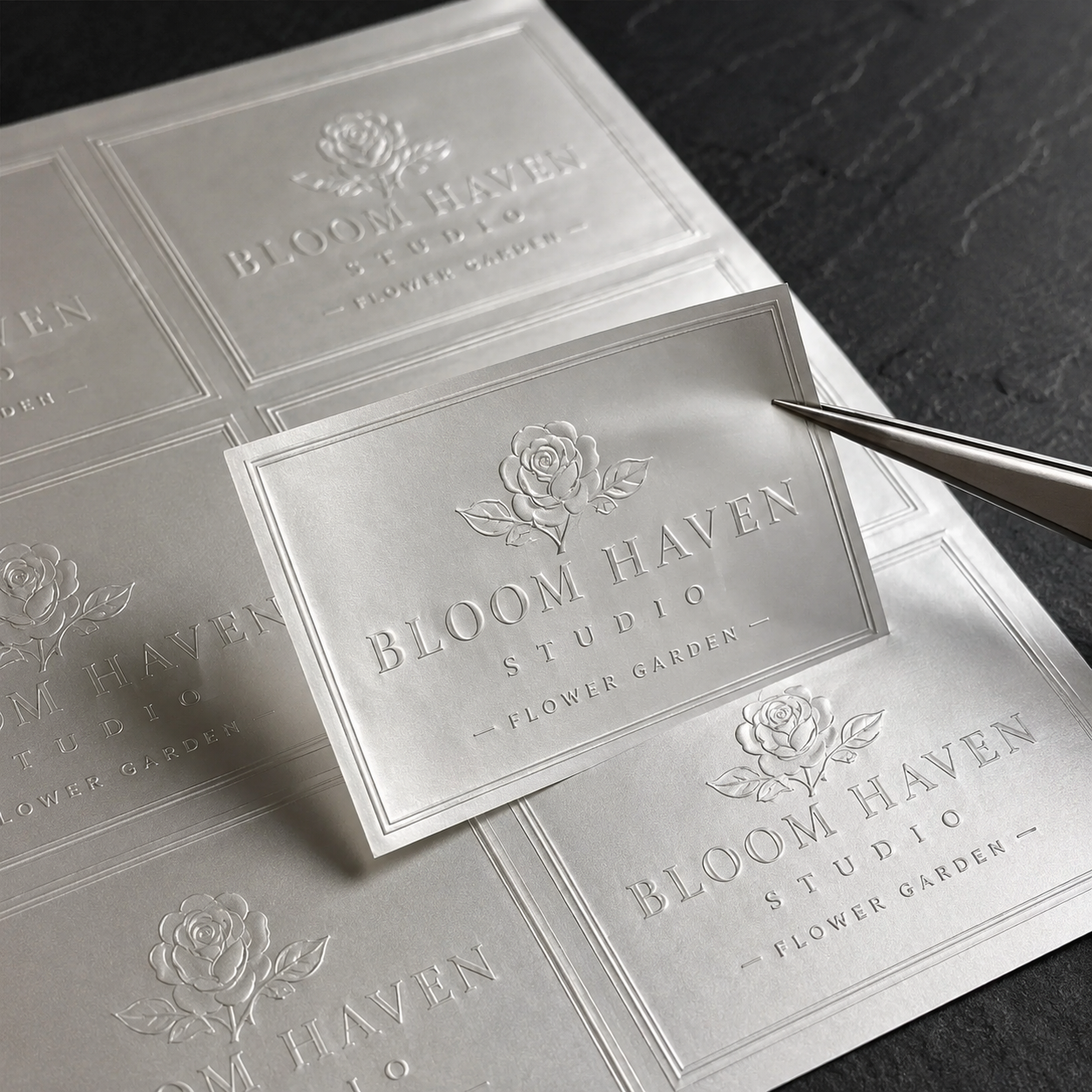 Custom Embossed Logo Stickers for Packaging Seals and Product Labels