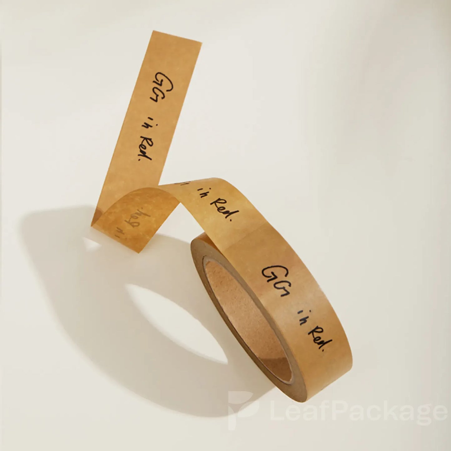 Durable and recyclable water-activated kraft tape, perfect for sealing boxes while supporting small business sustainability goals.