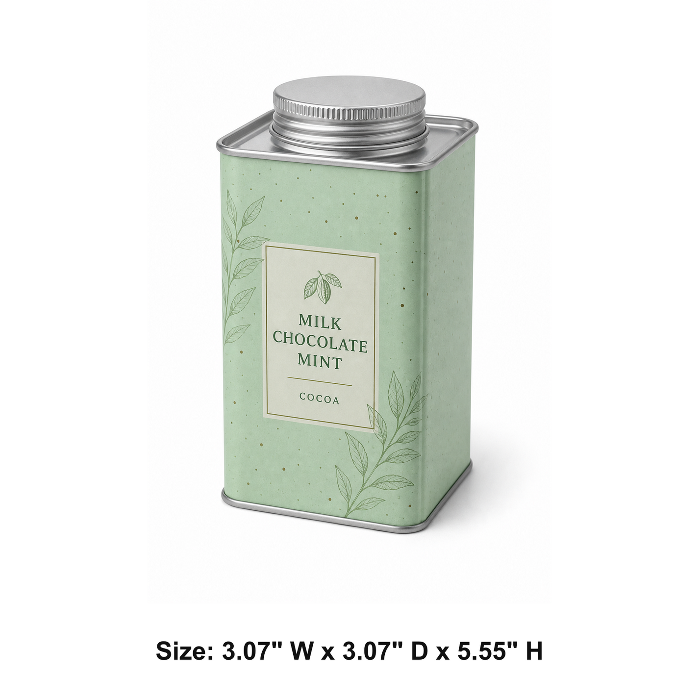 LeafPackage custom square screw lid tin can product photo 1