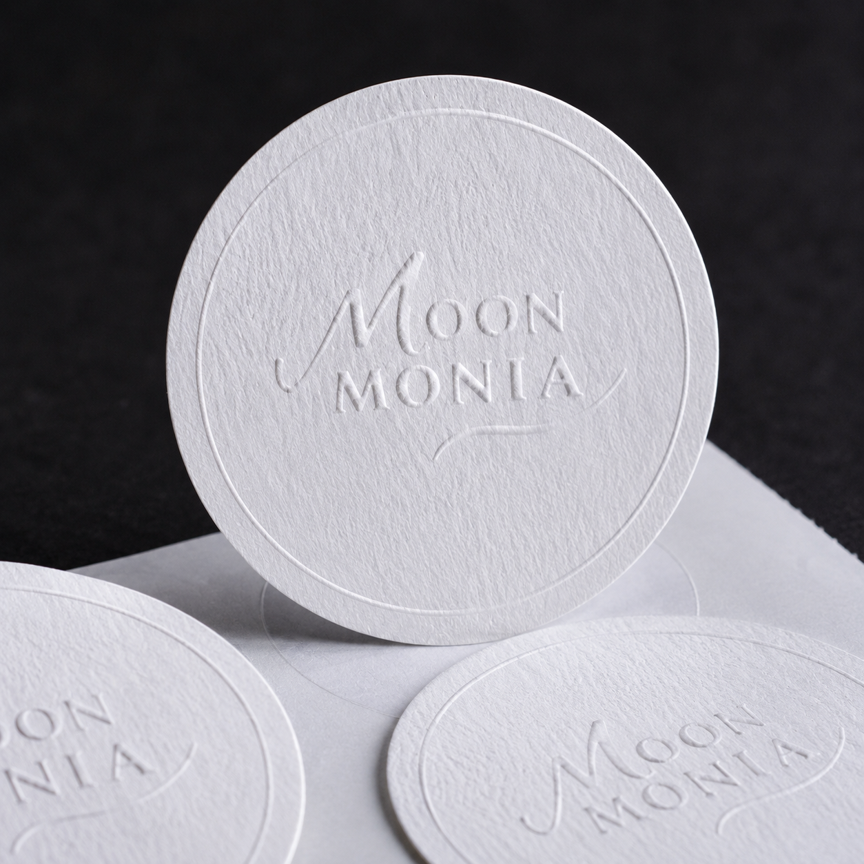 Custom Embossed Logo Stickers for Packaging Seals and Product Labels