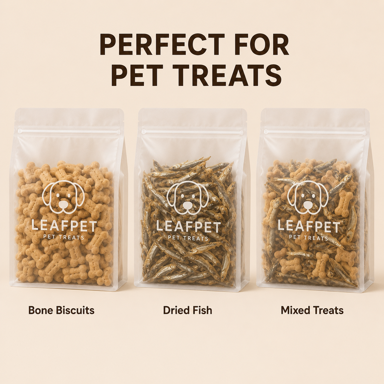Custom Resealable Matte Pet Food Bags with Valve