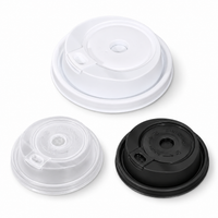 Rotating Slider Coffee Cup Lids for 13mm Straws – 90mm PP, Ready to Ship