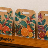 Custom Printed Kraft Coffee Bag with Die-Cut Handle