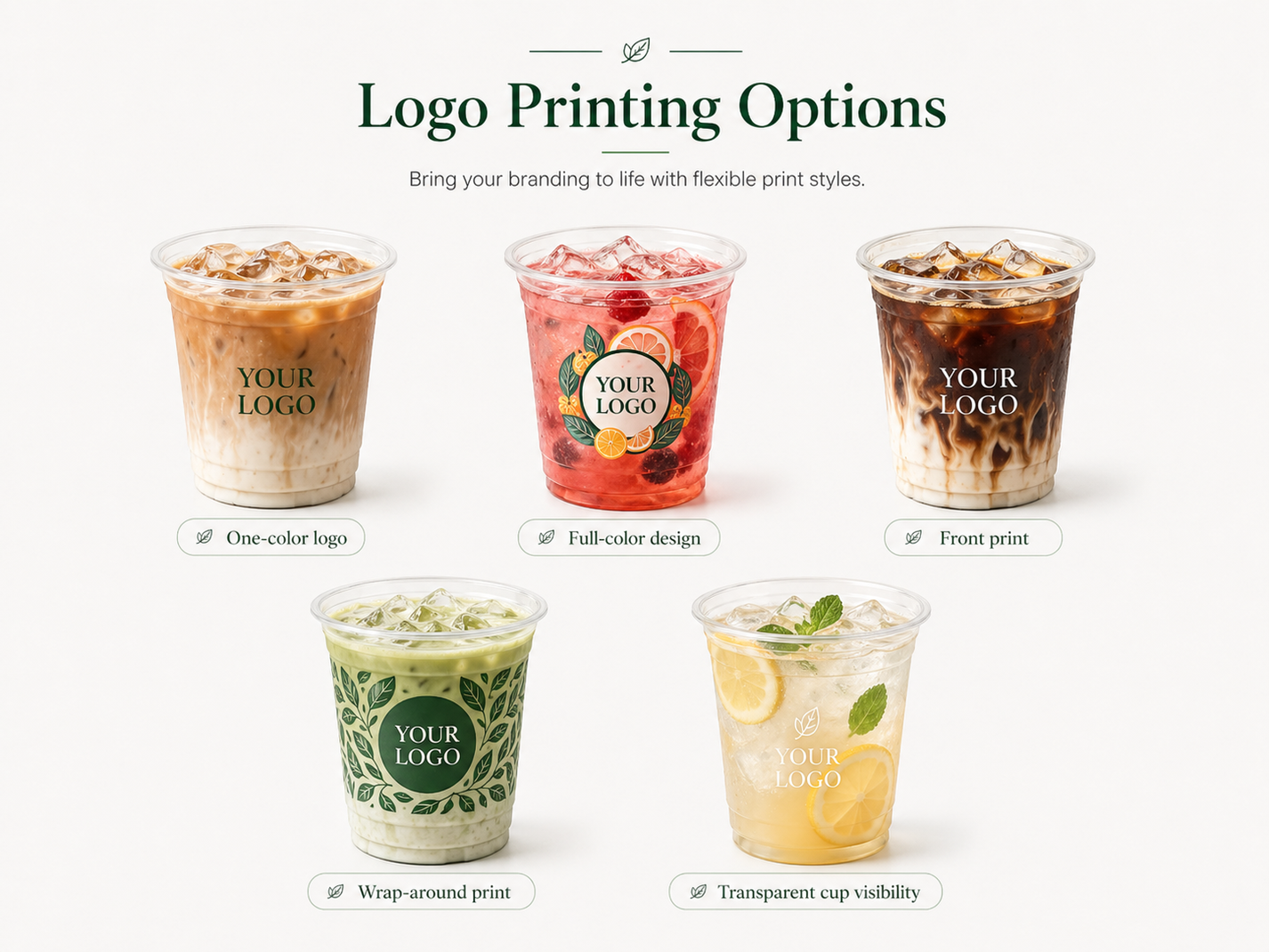 Custom Clear Plastic Cups with Logo
