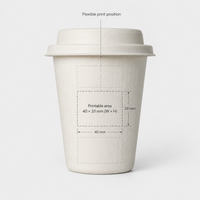 Custom Compostable Sugarcane Fiber Coffee Cups