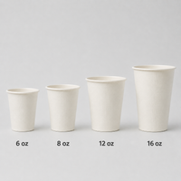 Custom Compostable Sugarcane Fiber Coffee Cups