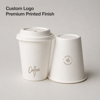 Custom Compostable Sugarcane Fiber Coffee Cups