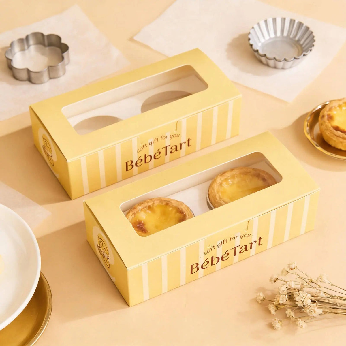 Custom Egg Tart & Cupcake Boxes with Inserts