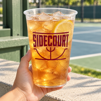 Custom 34oz Wide-Mouth Stadium Cups - 119mm: single-color logo scene (AI-generated print concept)