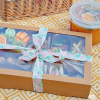 Custom Window Food Platter Boxes for Bakery and Catering with clear display window
