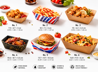 Custom Kraft Boat Food Trays