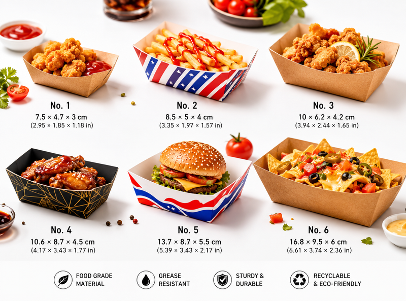 Custom Kraft Boat Food Trays