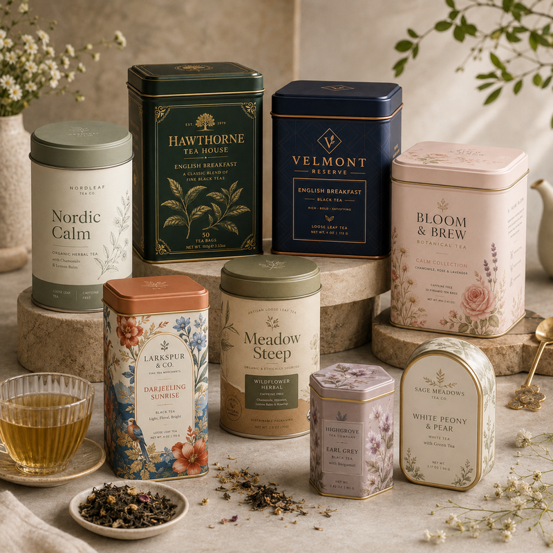 Custom Tea Tins Wholesale | Premium Metal Tea Packaging