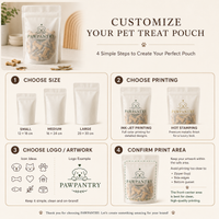 犬猫用おやつ向けカスタム薄紙製トリートポーチ