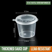 25 ml (0.85 fl oz) outer-snap hinged-lid sauce cup dimensions