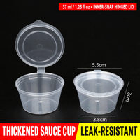 37 ml (1.25 fl oz) inner-snap hinged-lid sauce cup dimensions