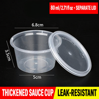 80 ml (2.71 fl oz) separate-lid sauce cup dimensions