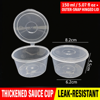 150 ml (5.07 fl oz) outer-snap hinged-lid sauce cup dimensions