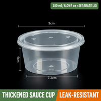 180 ml (6.09 fl oz) separate-lid sauce cup dimensions