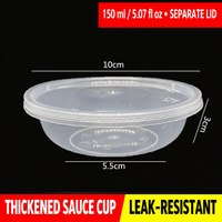 150 ml (5.07 fl oz) separate-lid sauce cup dimensions