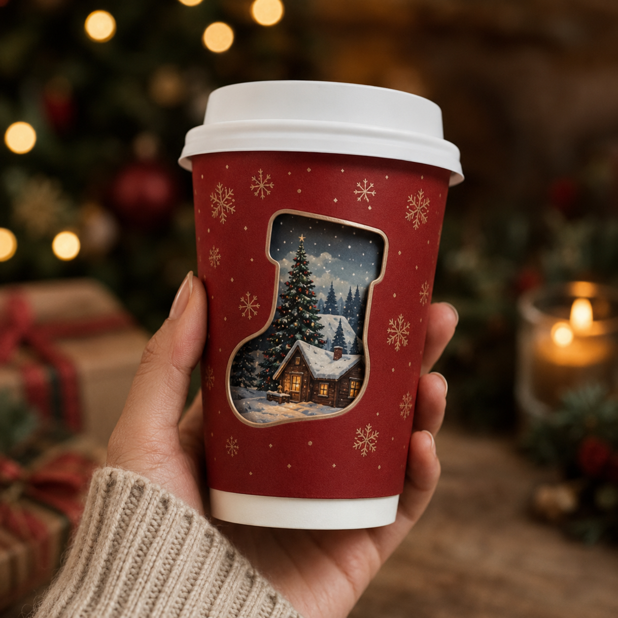 Custom Hollow Rotating Paper Cups