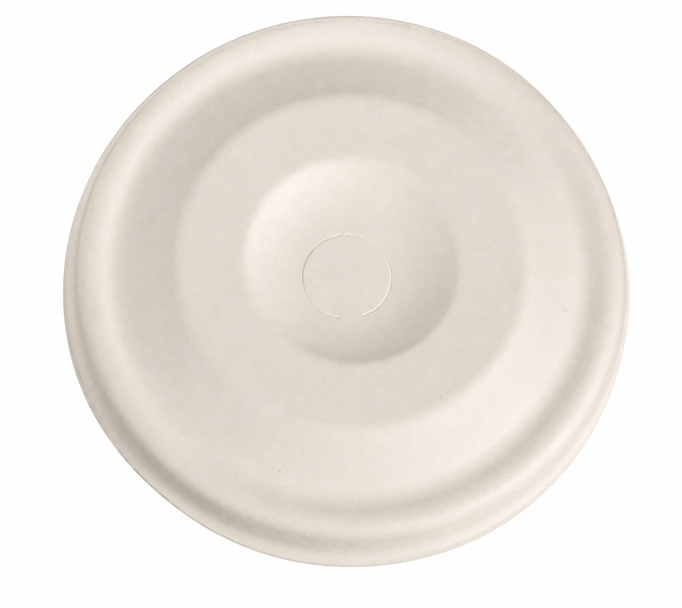 Compostable Sugarcane Fiber Flat Cold Cup Lids – 80mm & 90mm