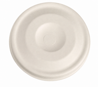 Compostable Sugarcane Fiber Flat Cold Cup Lids – 80mm & 90mm