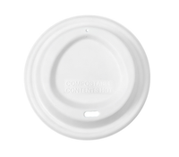 Compostable Sugarcane Fiber Sip Coffee Cup Lids – 80mm & 90mm