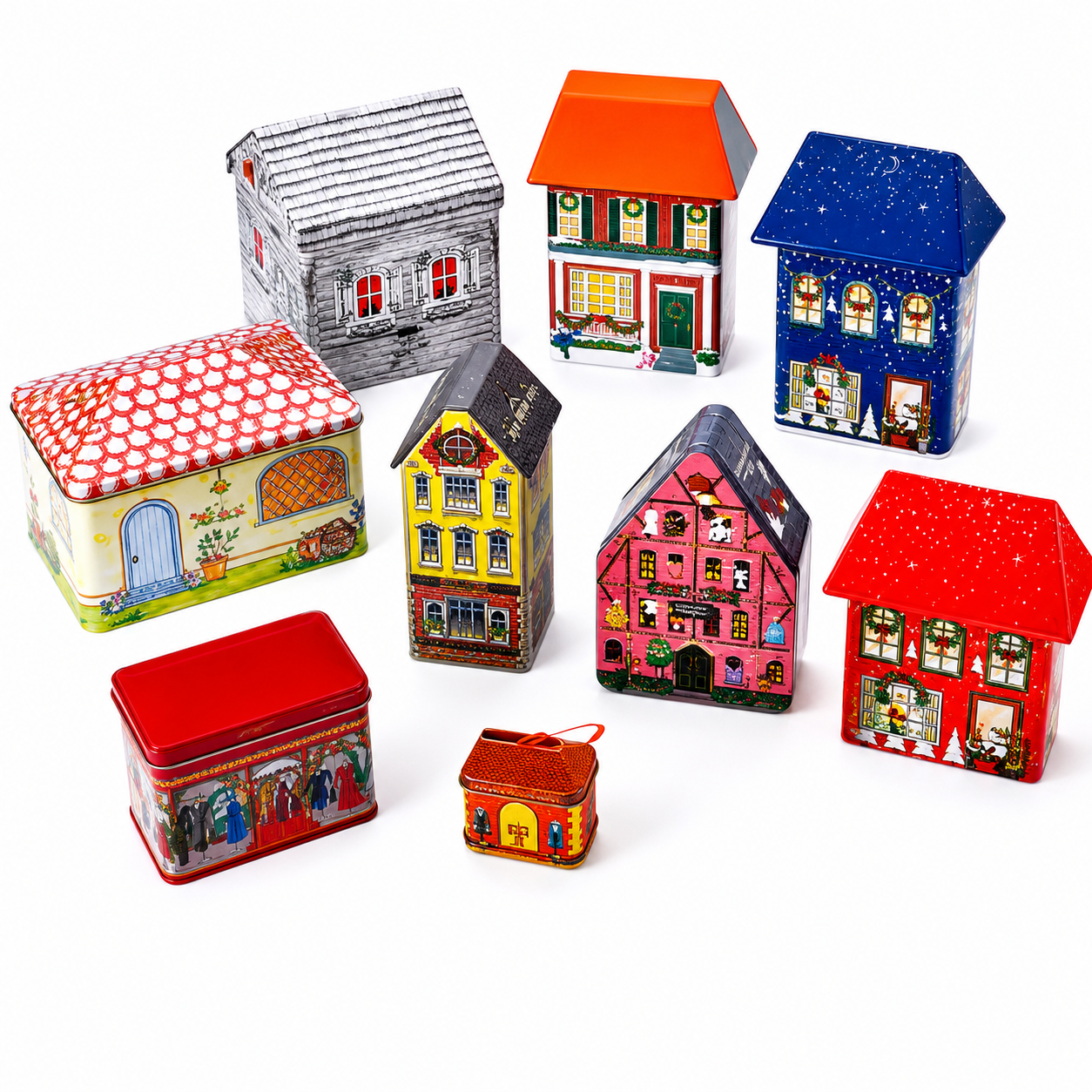 Enhanced custom holiday house tins main image