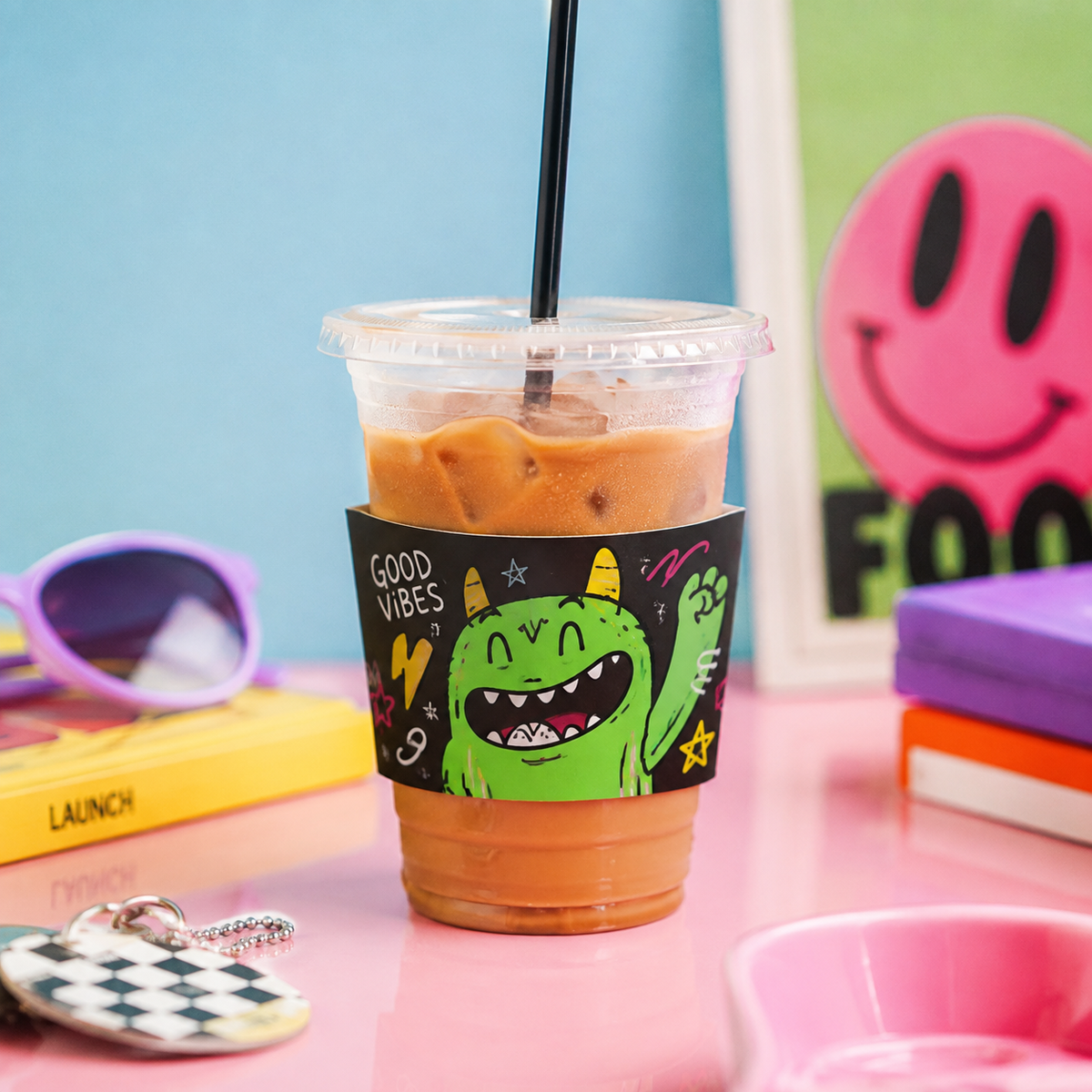 Fajitas de cartón personalizadas para vasos de café