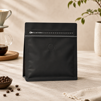 Ready-to-Ship Matte Flat Bottom Blank Coffee Bags – Valve & Zipper Options(No aluminum layer)