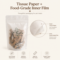 Custom Tissue Paper Pet Treat Pouches for Dog and Cat Snacks