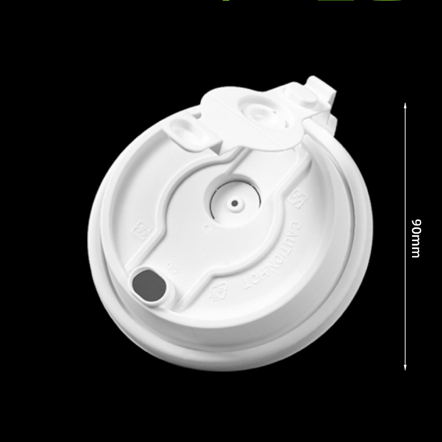 Ready to Ship 90mm Hinged One-Piece PP Cup Lids