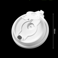 Ready to Ship 90mm Hinged One-Piece PP Cup Lids